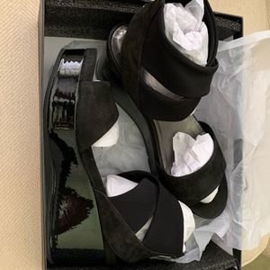 Pelle Moda Black Wedges